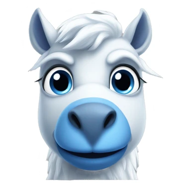 White hippogriff withe blue eyes sticker