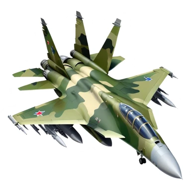 SU-35 Jet - Sukhoi (Model Year: 2020) (Iconic colour: Camouflage green) sticker