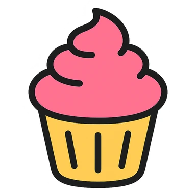 cupcake with pink icing sticker