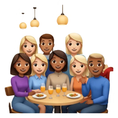 comversacion dentro de un restauant  sticker