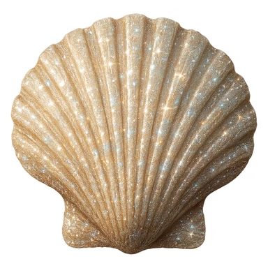 sparkling seashell sticker