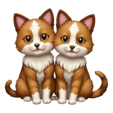 cat and dog one body sticker