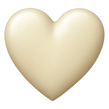 Heart cream color sticker