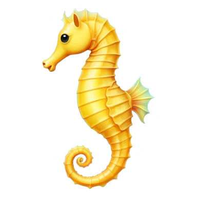 yellow seahorse sticker