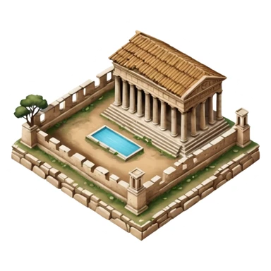 ancientr roman ruin rome 
no frame, no squared style, no square above
aereal view from up sticker