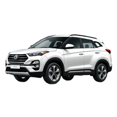 White Hyndai Creta car sticker