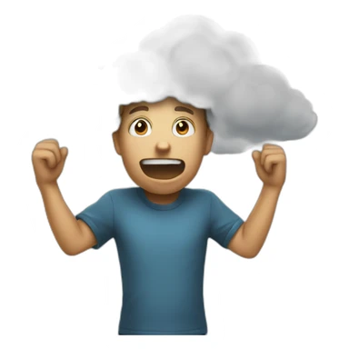 shout at cloud sticker