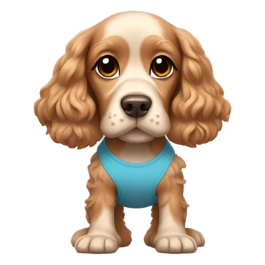 cocker spaniel wearing a yoga outfit sticker