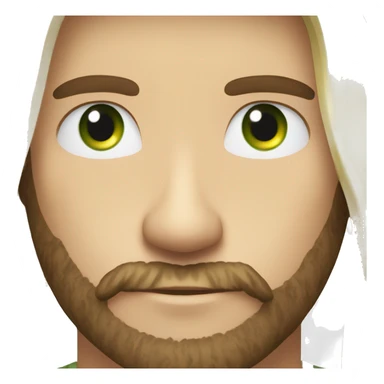 Brown haired bearded green eyed guy with blonde girl blue eyes hugging sticker