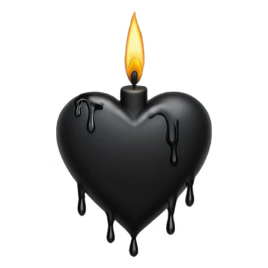 goth themed heart with a black candle sticker