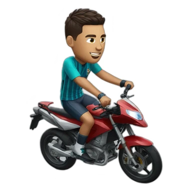 ronaldo riding a messi sticker