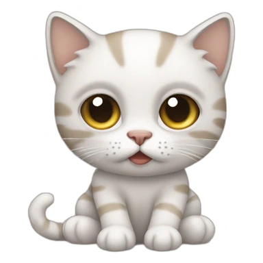 sick baby cat sticker