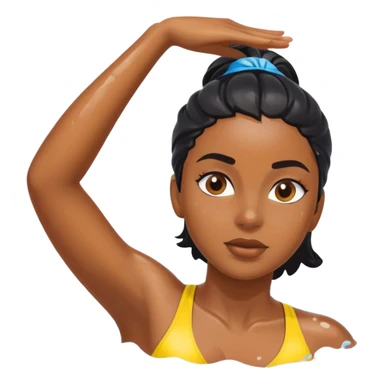 black female swimming sticker