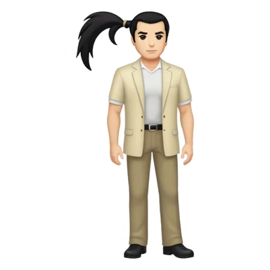steven segal full-body ponytail sticker