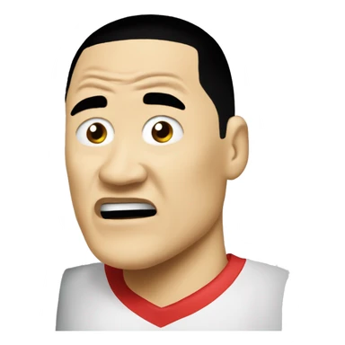 a classic round yellow emoji making the yao ming "OH NO" meme face sticker