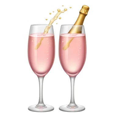 I want a emoji of champagne 🥂 but in baby pink colour  sticker