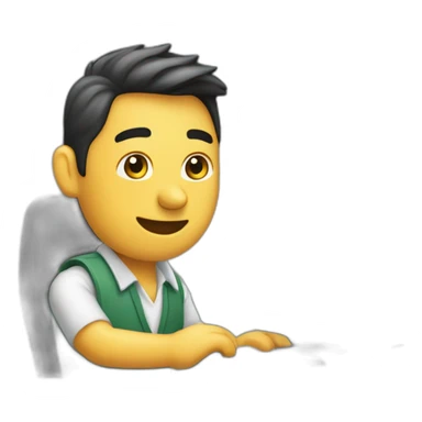 Uruguaya trabajando en una computadora sticker