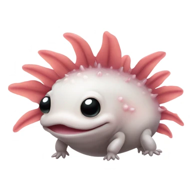 adorable cute artistic axolotl  sticker