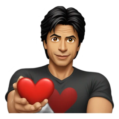 Shahrukh khan with heart  sticker