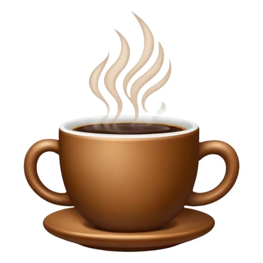 plain Coffee without Saucer, Brown Cup, no saucer. sticker