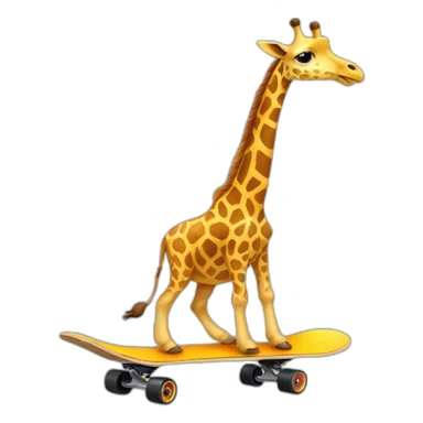 Giraffe on Skateboard sticker