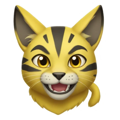 Yellow lombax-Zeraora-cat sticker