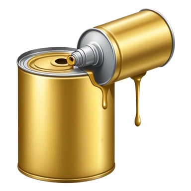 Gold spray paint can for graffiti sticker