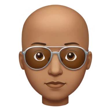 bald boy in sunglasses sticker