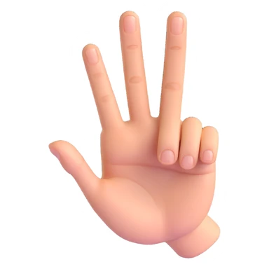 hand with five fingers, only the middle finger and ring finger extended, other fingers closed sticker