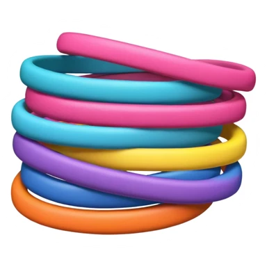 hair tie for tying hair，colourful，两三根叠在一起，不要一大堆 sticker