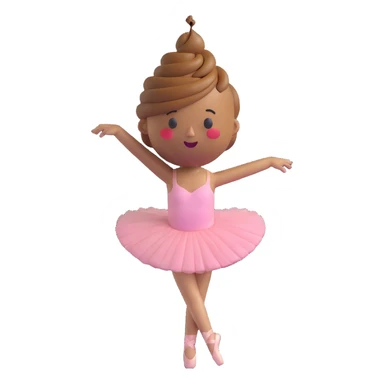 ballerina with a poop emoji head in back attitude pose sticker