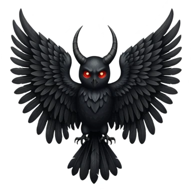black and white devil wing sticker