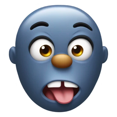 Confused with tongue out sticker