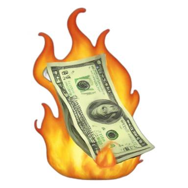 burning money sticker