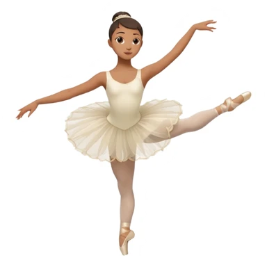 A ballet dancer in a white costume, balancing on one toe with serene expression. sticker