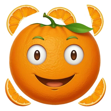 Orange doing Roblox man face sticker