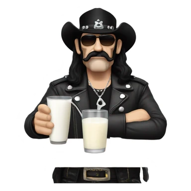 lemmy drinking milk sticker