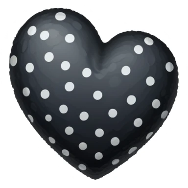 Spotty black heart sticker