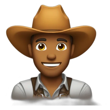 horns up cowboy emoji  sticker