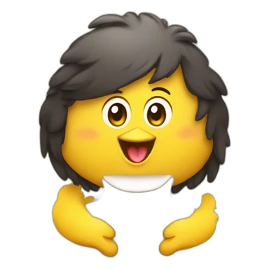 yellow-chick-smile-cute-illusutration sticker