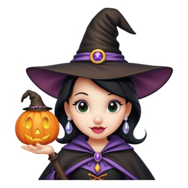 
Minnie mouse as a witch cartoon -style/cute and transparent for a sticker sticker