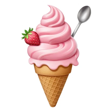 strawberry ice cream sticker