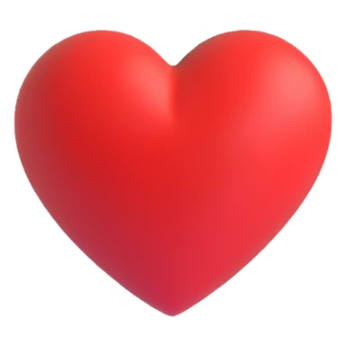 red heart 3D emoji sticker