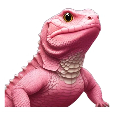 fat pink tegu lizard sticker