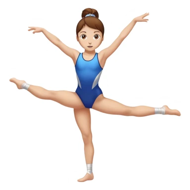 White girl with brownhair, gymnast doing a frontwalkover sticker