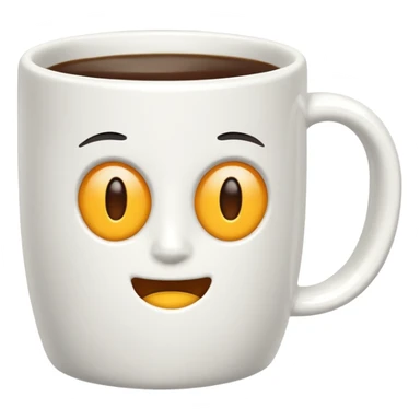 plain white coffee mug sticker