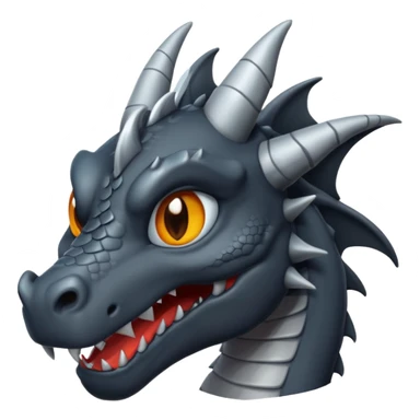 a minimalistic simple dark gray dragon sticker