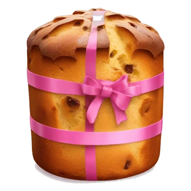 Panettone with pink sugar sticker