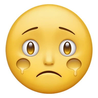 a round crying emoji without hollow cheeks sticker