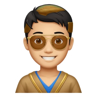 thaland ancient boy with sunglasses sticker